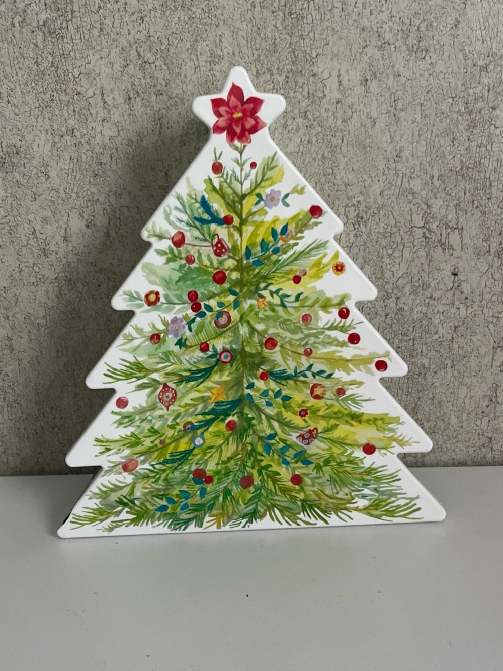 The Pioneer Woman Christmas Tree Treats Cookies Gifting Plastic Container 9.75"